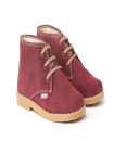 Made in Spain Boys Suede Safari Boot EU20-EU31 Burgundy